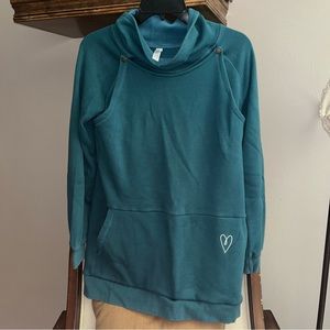 Latched Mama Harbor Snap Nursing Pullover - Medium / Peacock